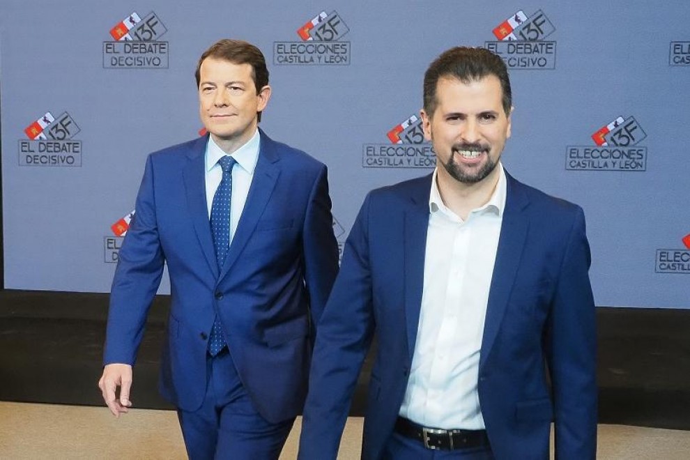 Los candidatos del PP y PSOE en Castilla y León