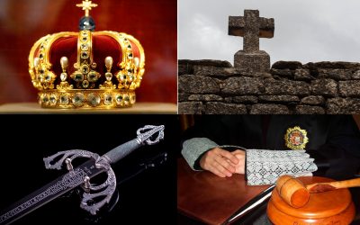 LA CORONA,  LA CRUZ,  LA  ESPADA  Y  LA PUÑETA.